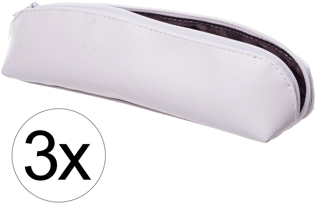 3x Pennezak – Stijlvol & Praktisch | 21 cm | Tijdloos Wit